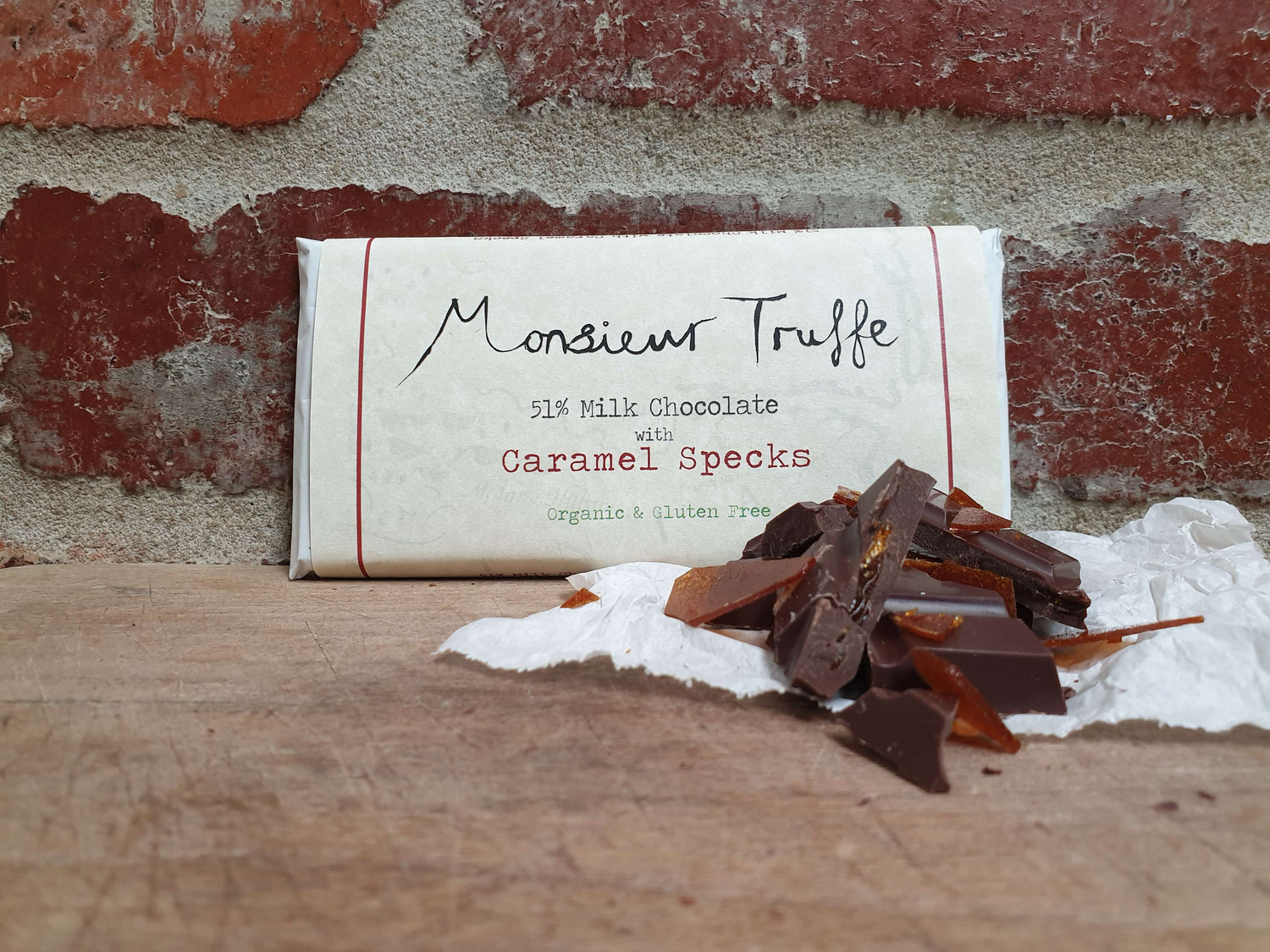 Monsieur Truffe Milk 51% Caramel Specks (80g) - Gaudy & Prim