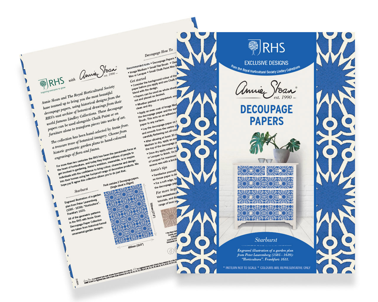 Annie Sloan RHS Decoupage Paper - Starburst - Gaudy & Prim