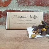 Monsieur Truffe 72% Dark Chocolate with Salt Roasted Pistachios (100g) - Gaudy & Prim