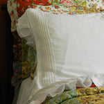 Pin Tuck and Lace Pillowcase Set of 2 - Gaudy & Prim