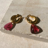 Priya Earrings - Ruby - Gaudy & Prim
