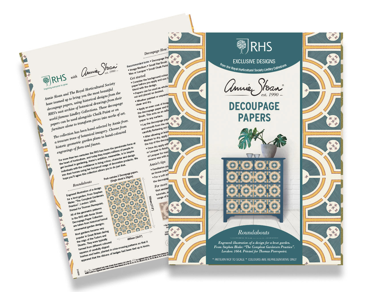 Annie Sloan RHS Decoupage Paper - Roundabouts - Gaudy & Prim