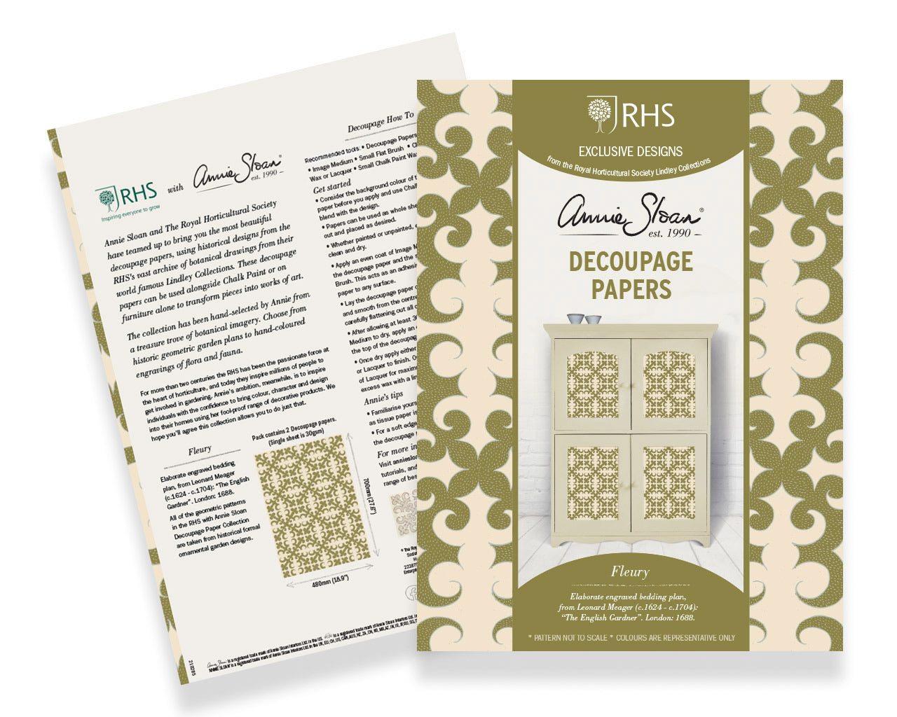 Annie Sloan RHS Decoupage Paper - Fleury - Gaudy & Prim