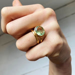 Oval Chunky Ring - Soft Green - Gaudy & Prim