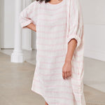 Newport Line Dress -Pink Stripe - Gaudy & Prim