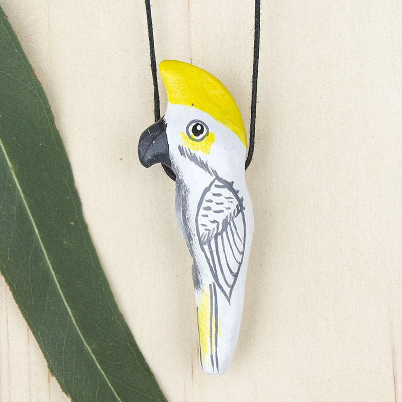 Sulphur-Crested Cockatoo Necklace - Gaudy & Prim